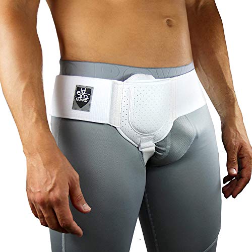 Everyday Medical Hernia Guard I Cinturón de Hernia Inguinal para Hombres I Lado Izquierdo o Derecho I Braguero de Soporte para Hernia Inguinal con Correa de Cintura Ajustable I S/M