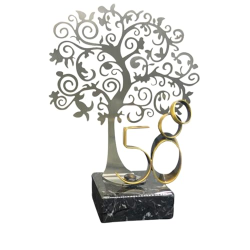 JOYERÍA EL FARO | Regalos de boda 50 aniversario | Pack árbol + 8 globos gratis | Grabado personalizado | Presentación en estuche premium | Celebra 50 años de amor juntos